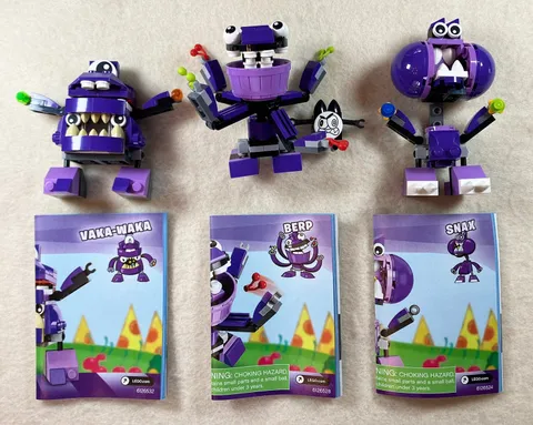 Lego Mixels Series 6 Set: Berk, Snax, Vaka-Waka, Excellent Condition