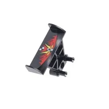 1x LEGO Technic Vehicle Spoiler 3x4x6 Black Car Sticker Jack Stone 30626pb01