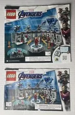 LEGO Super Heroes 76125 Iron Man Hall of Armour Instructions Booklet Manual Book