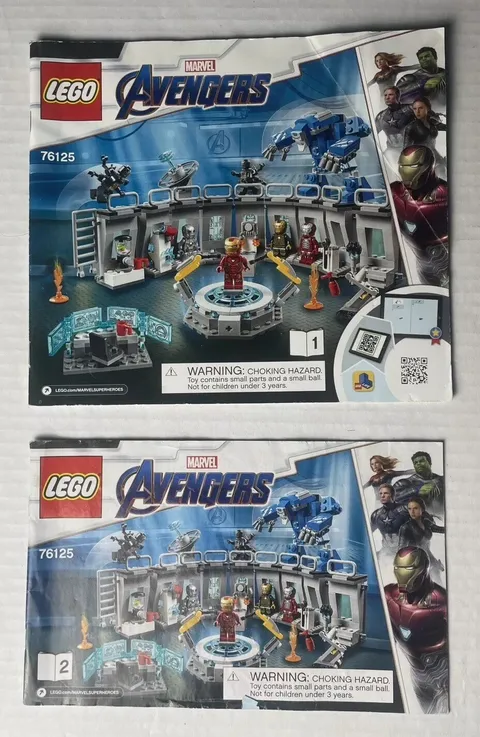 LEGO Super Heroes 76125 Iron Man Hall of Armour Instructions Booklet Manual Book