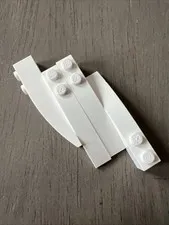 LEGO 42022 White Slope, Curved 6 x 1 with 2 Studs 4 Pieces