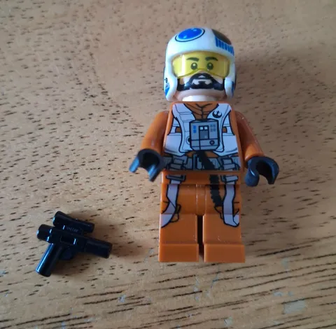 Lego Resistence X-Wing Pilot Temmin "Snap" Wexley with Blaster Minifigure SW0705