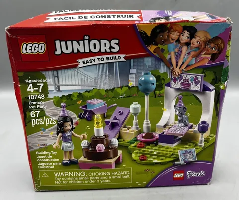 LEGO Juniors 10748 - Emma's Pet Party (67 Pcs) Retired Set NEW Damaged Box