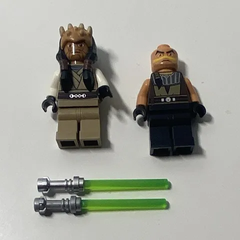 LEGO Star Wars Minifigure Lot 2, Quinlin Vos and Eeth Koth.