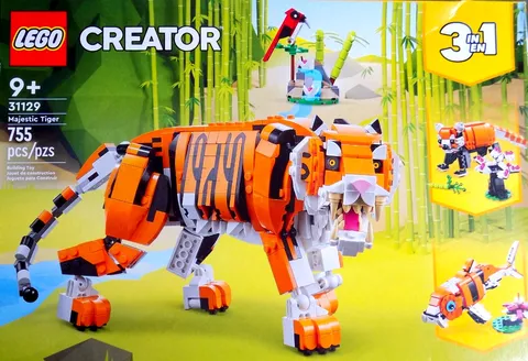 LEGO 31129 Majestic Tiger 3 in 1 Creator Building Set 9+ Red Panda Koi Fish 755p