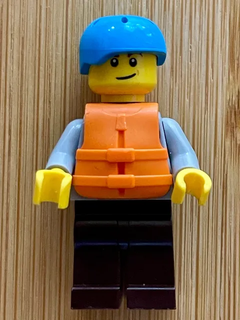LEGO cty0914 Set 60202 People Pack Rafter, Adult Son, Dark Azure Sports Helmet