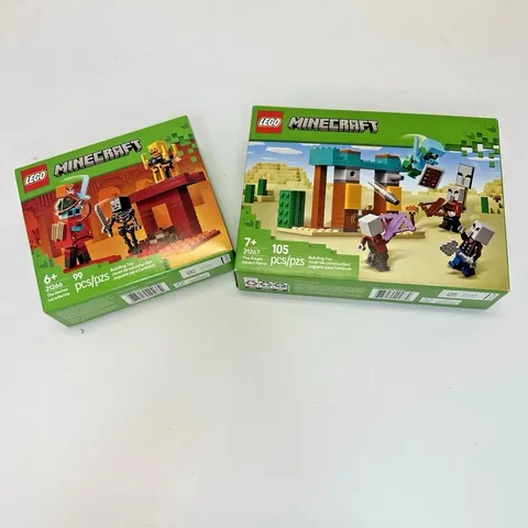 Lego Minecraft Illager Desert Patrol 21267 & Nether Lava Battle 21266 Lot New