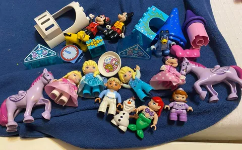 LEGO Duplo Disney Minifigure Lot Mickey Minnie Mouse Ariel Cinderella Elsa Horse