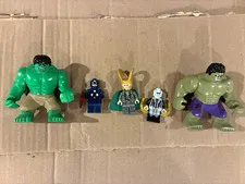LEGO Marvel Minifigure Lot Hulk Captain America Loki Superheroes