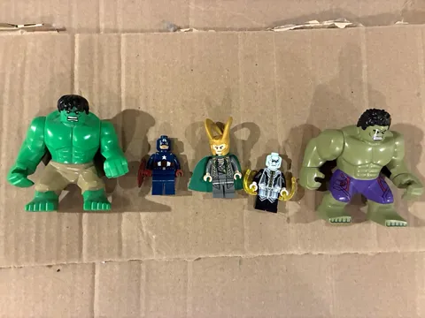 LEGO Marvel Minifigure Lot Hulk Captain America Loki Superheroes
