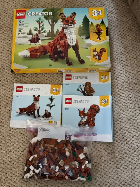 LEGO Creator 3 In 1 Forest Animals Red Fox  #311544 Retired