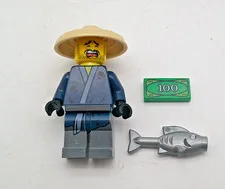 LEGO Ninjago 70607 City Chase, Ham Minifigure Minifig w/ Money and Fish