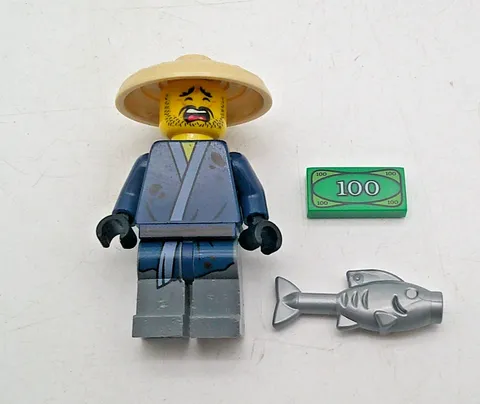 LEGO Ninjago 70607 City Chase, Ham Minifigure Minifig w/ Money and Fish