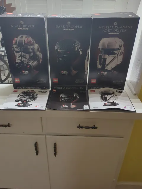 *BOXES AND MANUALS ONLY* Star Wars Helmets AT-AT Driver Dark Trooper AT-RT Drive