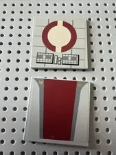 LEGO 6881pb04 6881pb05 Star Wars Venator Republic 8039 Sticker Tile 6x6 2pcs