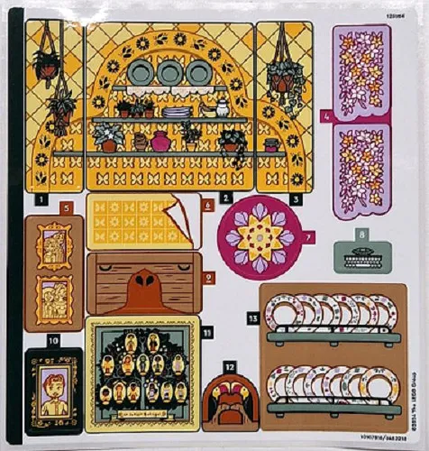 LEGO STICKER SHEET #1 ONLY 43245 MAGICAL MADRIGAL HOUSE from set New & Genuine