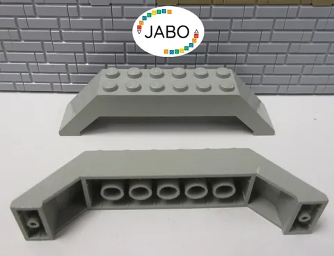 (B8/6) LEGO 2x30180 Arch Brick Bridge 10x2x2 Vintage Light Gray 4970 7140 7142