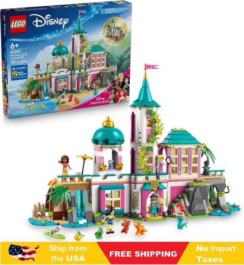 LEGO Disney Princess Castle & Royal Pets Kids Toy - Pretend Play Building Set