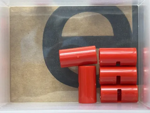 LEGO Parts - Red Technic, Pin Connector Round 2L - No 62462 - QTY 5