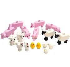 Lego Farm Animal Lot 17 Pcs Animal Bundle Pig Cow Sheep Lamb Duck Chicken Bird