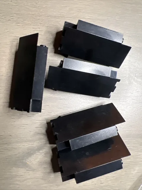 LEGO 2345 Black Panel 3 x 3 x 6 Corner Wall - 5 Pieces