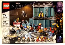 Lego Marvel 76216 Iron Man Armory: The Infinity Saga.  New & Factory Sealed