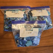 LEGO Blue Bricks & Parts Bulk Lot 3 Bags Mixed Pieces 5.8 lb