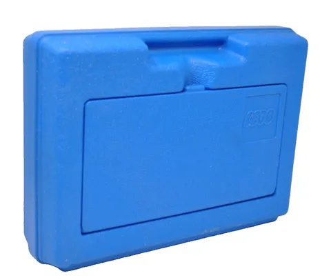 Vintage LEGO Carrying Storage Case 1983 Hard Bright Blue Plastic Box Bin Tote