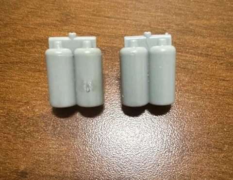 Lot 2 LEGO Minifig Accessories Air Tank Diver Scuba Space # 3838 Light Gray