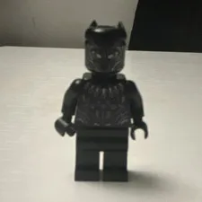 LEGO Minifigure Black Panther Figure - Black/Gray Plastic Character