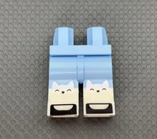 LEGO Minifigure Bright Light Blue Legs White Boots Cat Head Socks Series 29