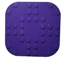 Purple Lego Plate Modified 8x8 with Rounded Corners and 4 Feet 66790