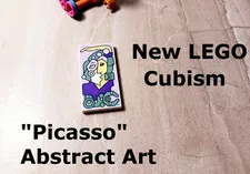 New LEGO Abstract Art PICASSO Cubist Cubism Future Artwork Printed 2x4 Rare