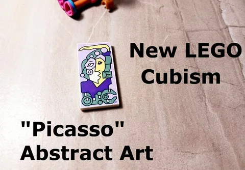 New LEGO Abstract Art PICASSO Cubist Cubism Future Artwork Printed 2x4 Rare
