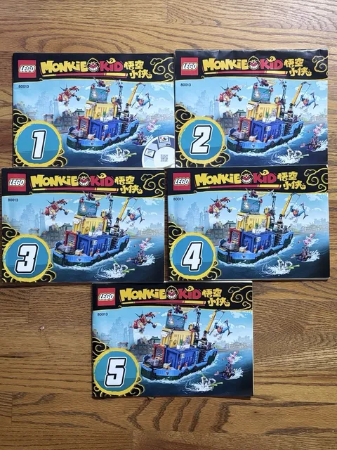 LEGO Monkie Kid Instructions  ONLY 80013 Lot Of 5