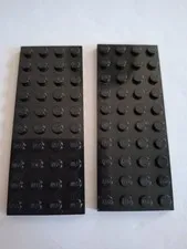 No 422.  2x Lego plate 4x10.  3030 Black