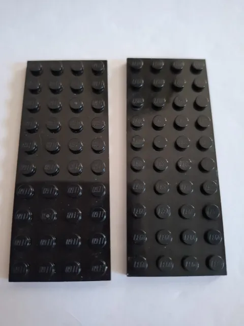 No 422.  2x Lego plate 4x10.  3030 Black