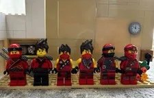 LEGO NINJAGO Kai Red/Fire Ninja Variants x6 Minifigures