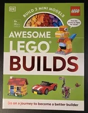 DK Awesome LEGO Builds Book. 68 Genuine LEGO Pieces Building Instructions NEW