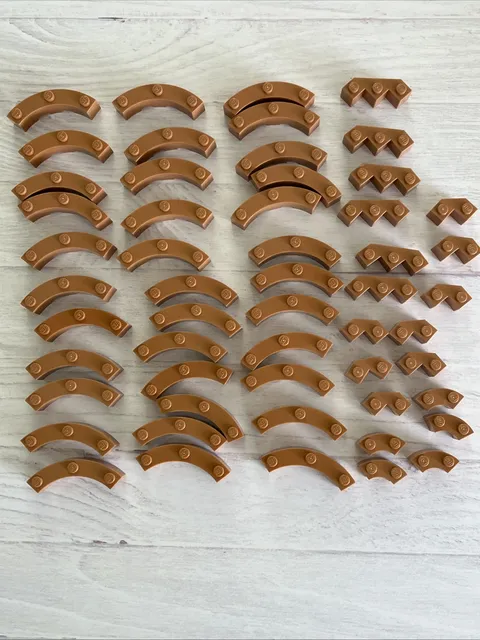 LEGO MEDIUM NOUGAT LOT 54 PCS MACARONI FACET VARIETY BUILDING PIECES