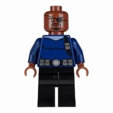 LEGO Minifigure Nick Fury - Dark Blue Shirt