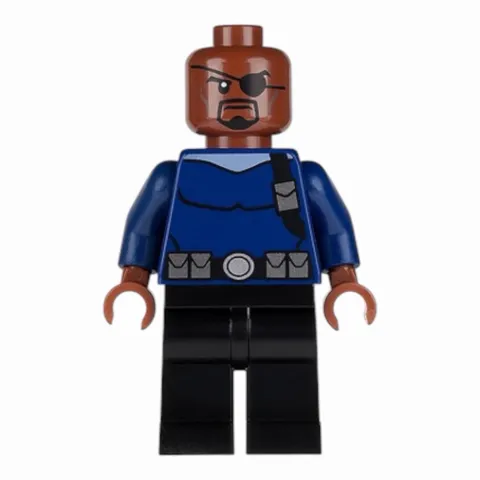 LEGO Minifigure Nick Fury - Dark Blue Shirt