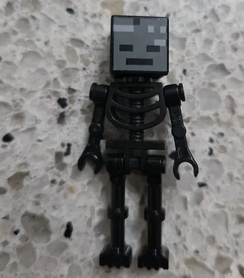 LEGO® Wither Skeleton Minifigure min025 Minecraft Black Straight Arm 21172 21154