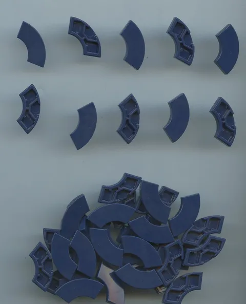 LEGO x 40 Dark Blue Tile, Round Corner 2 x 2 Macaroni 27925
