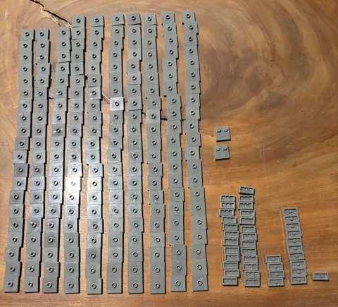LEGO Dark Bluish Gray Modified Plate Tile Lot 245 Pc 87580 3794 15573