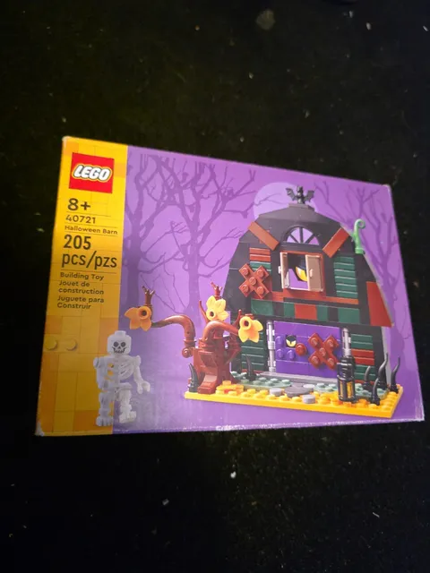 40721 Halloween Barn Seasonal Lego Set Skeleton Minifig Display Decor Black Cat