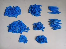 LEGO BULK LOT 524 BLUE PLATES 1X1 1X2 1X3 1X4 1X6 1X8 1X10  2X2 CORNER