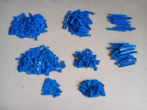 LEGO BULK LOT 524 BLUE PLATES 1X1 1X2 1X3 1X4 1X6 1X8 1X10  2X2 CORNER