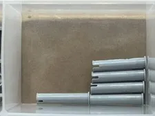 LEGO Parts - Light Bluish Gray Technic, Pin 3L with Stop - No 77765 - QTY 5