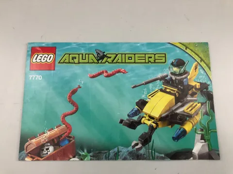Lego Aqua Raiders 7770 Deep Sea Treasure Hunter Instruction Manual Good Conditio